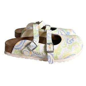 Birki's by Birkenstock Women's Multicolor Paisley Strappy Slip On Shoe Size 5